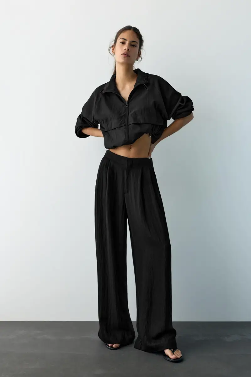 Pantaloni Eleganti Con Pinces Nero