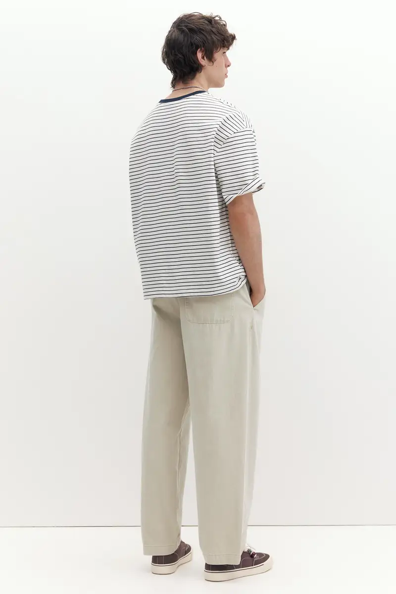 Pantaloni Jogger Baggy Bianco rotto miniatura 2