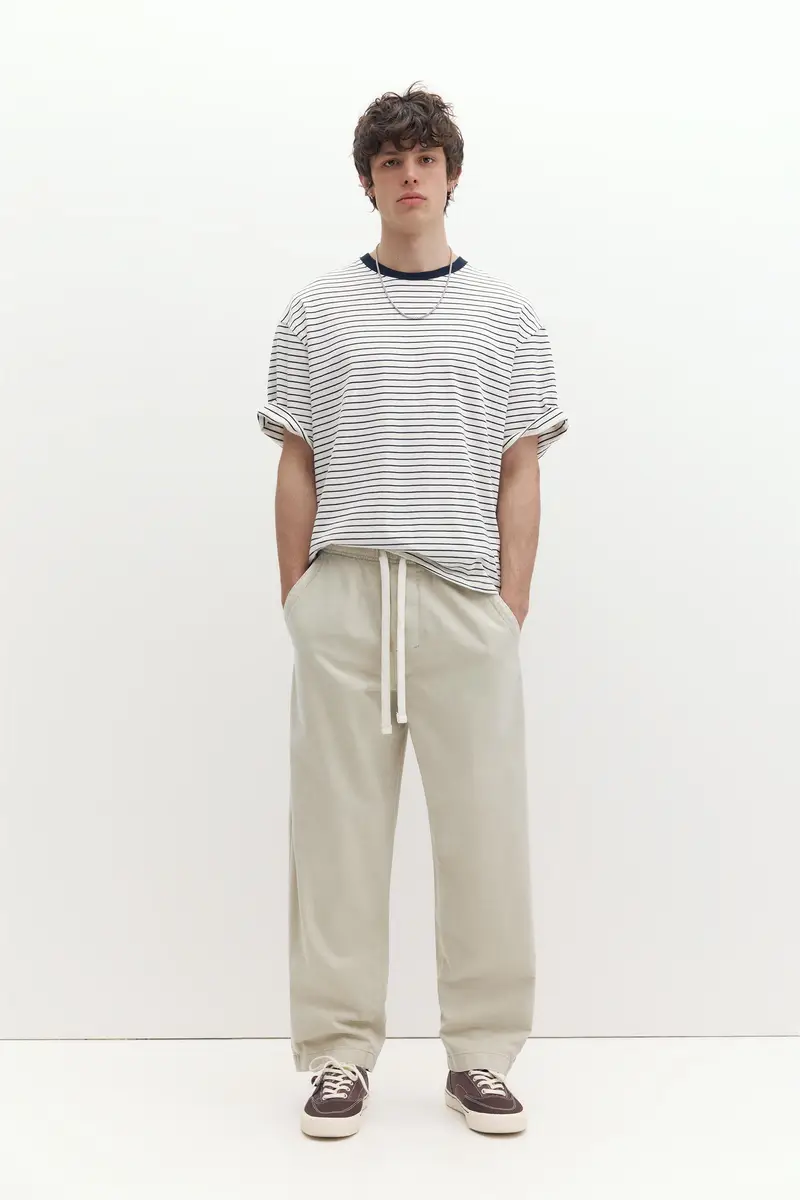 Pantaloni Jogger Baggy Bianco rotto