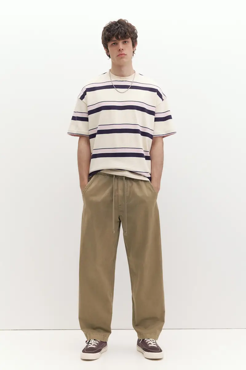 Pantaloni Jogger Baggy Marrone miniatura 2