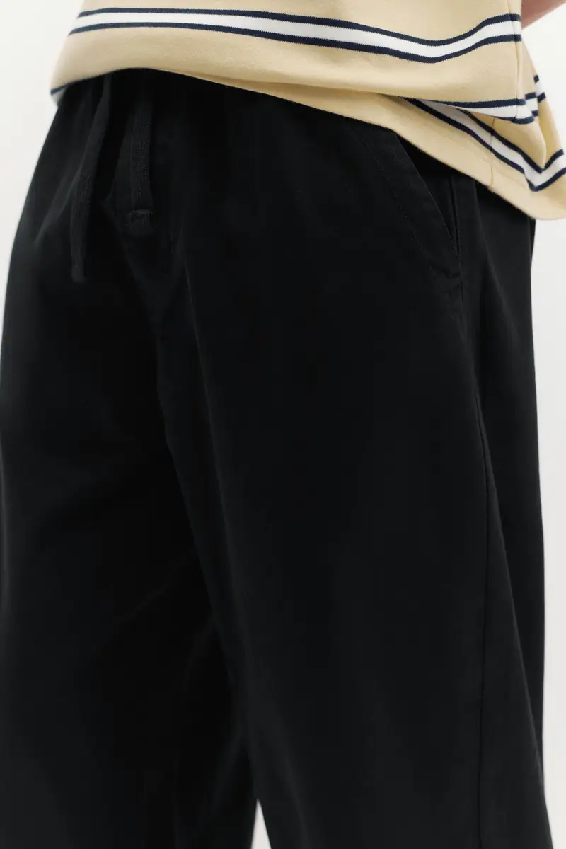 Pantaloni Jogger Baggy Nero miniatura 3