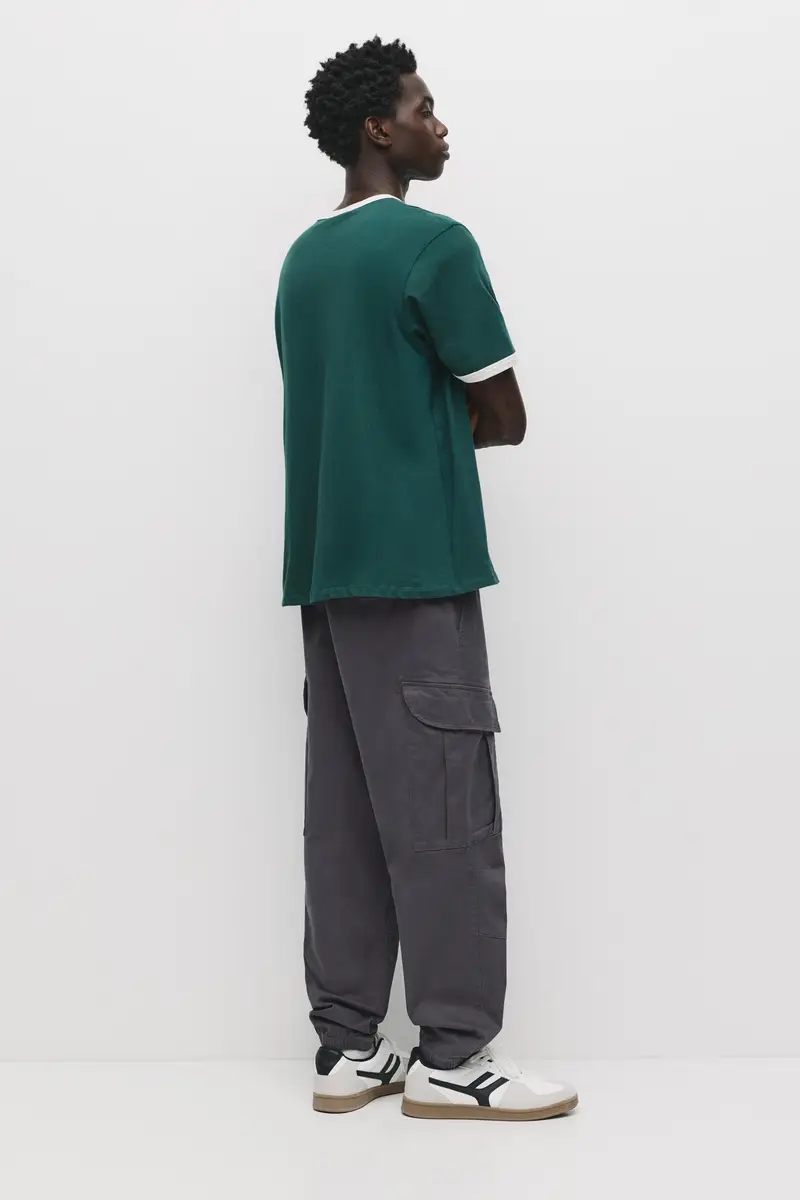 Pantaloni Jogger Cargo Grigio antracite miniatura 2