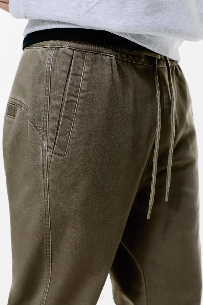 Pantaloni Jogger Comfort Kaki miniatura 3