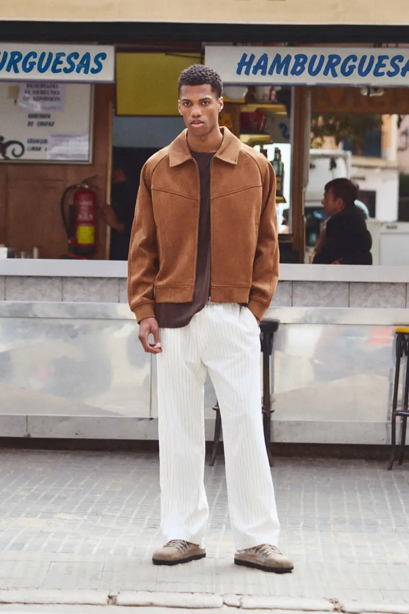 Pantaloni Jogger In Lino A righe