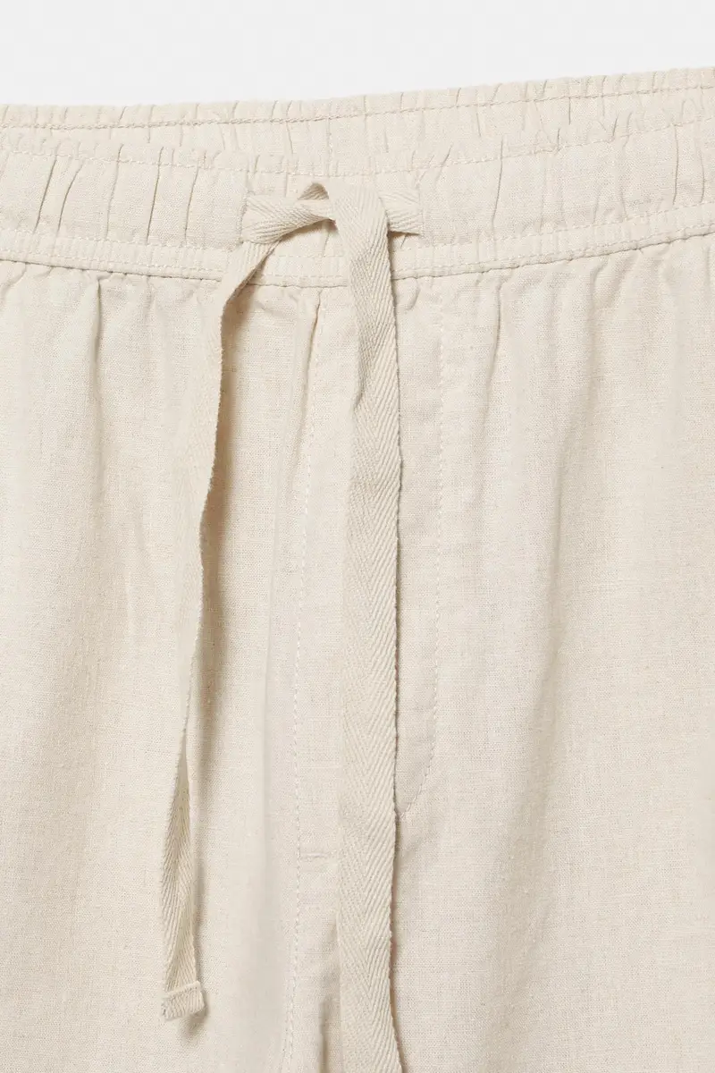Pantaloni Jogger Misto Lino Naturale miniatura 3