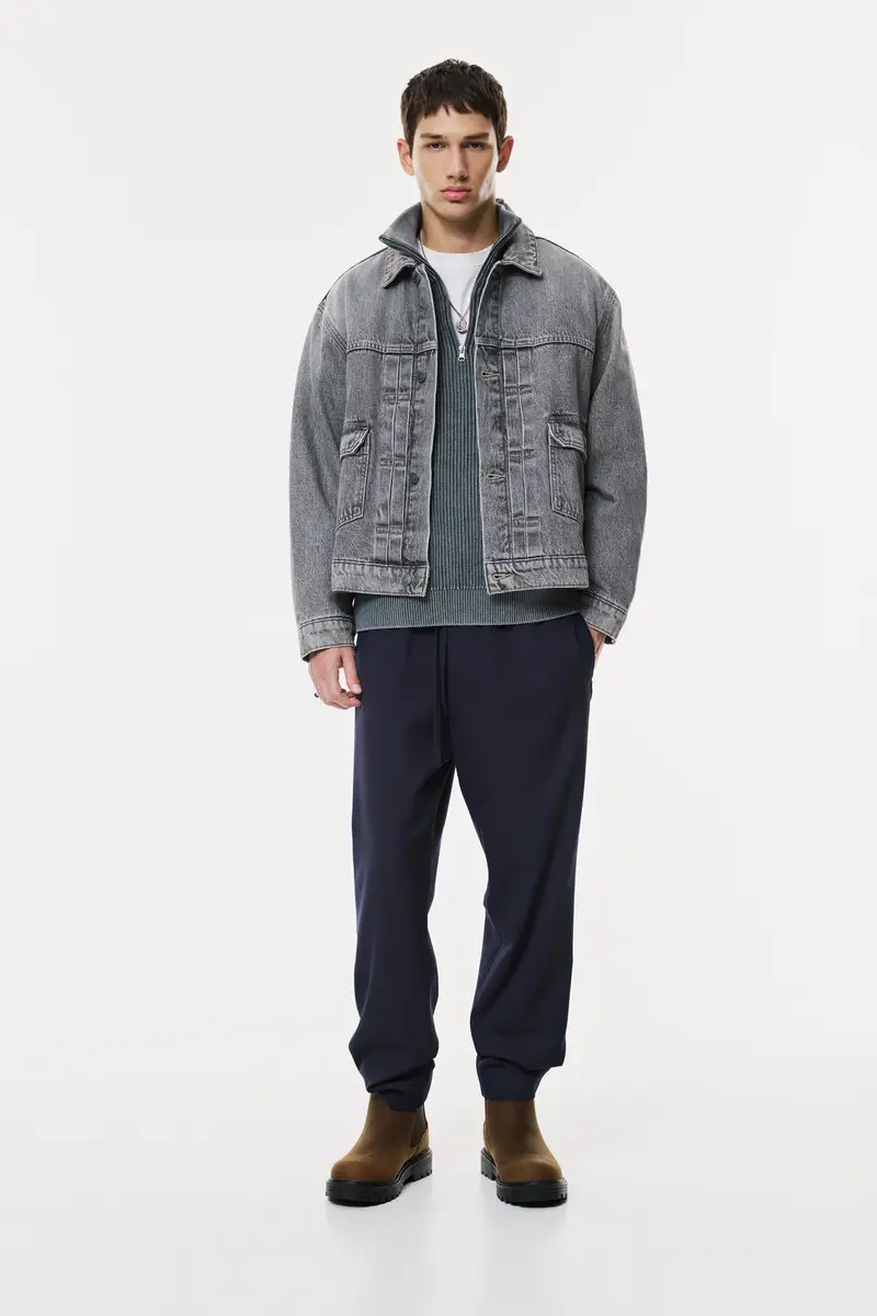 Pantaloni Jogger Tailored Fit Blu marino