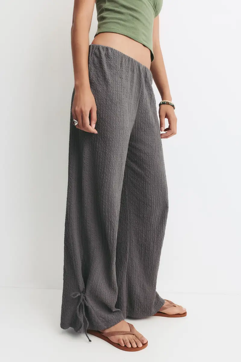 Pantaloni Misto Lino Nodi Grigio antracite miniatura 3