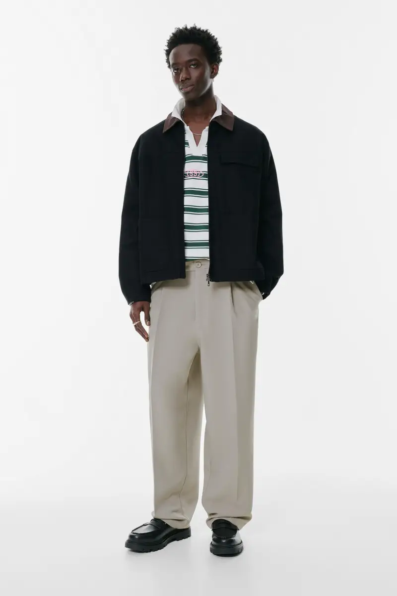 Pantaloni Tailored Fit Grigio topo