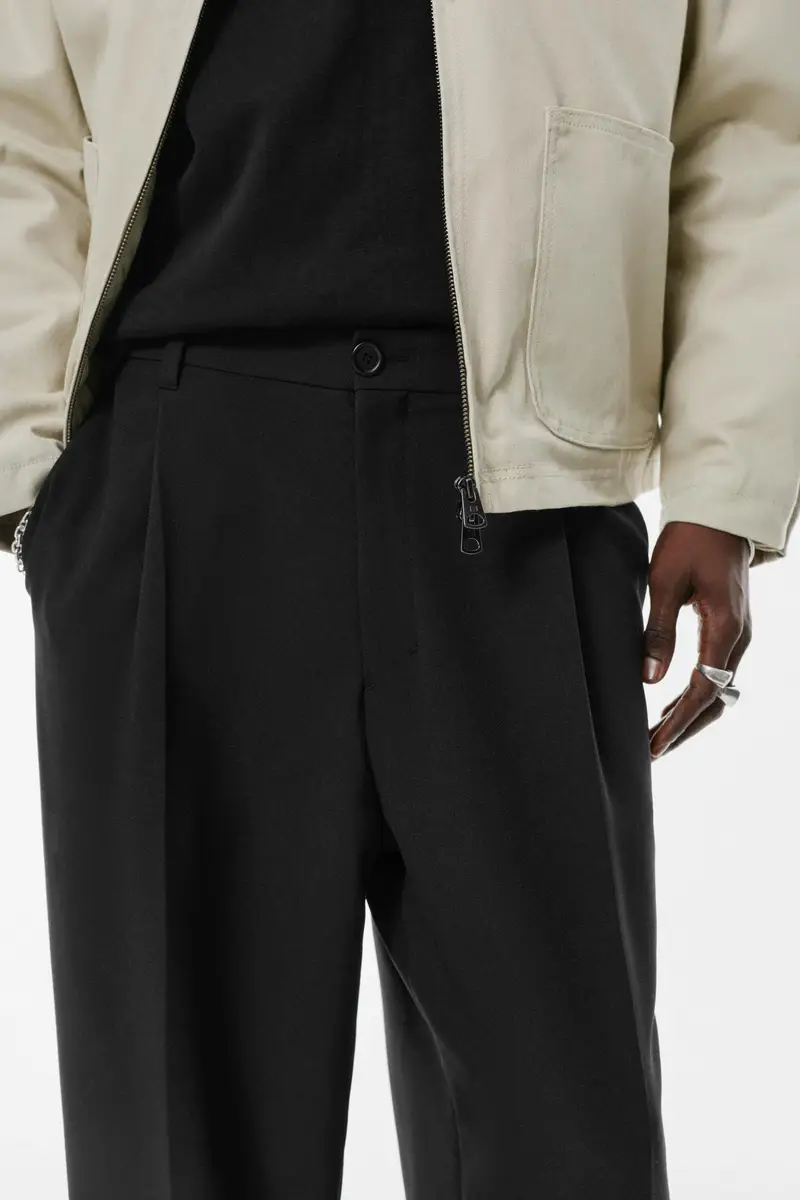 Pantaloni Tailored Fit Nero miniatura 3