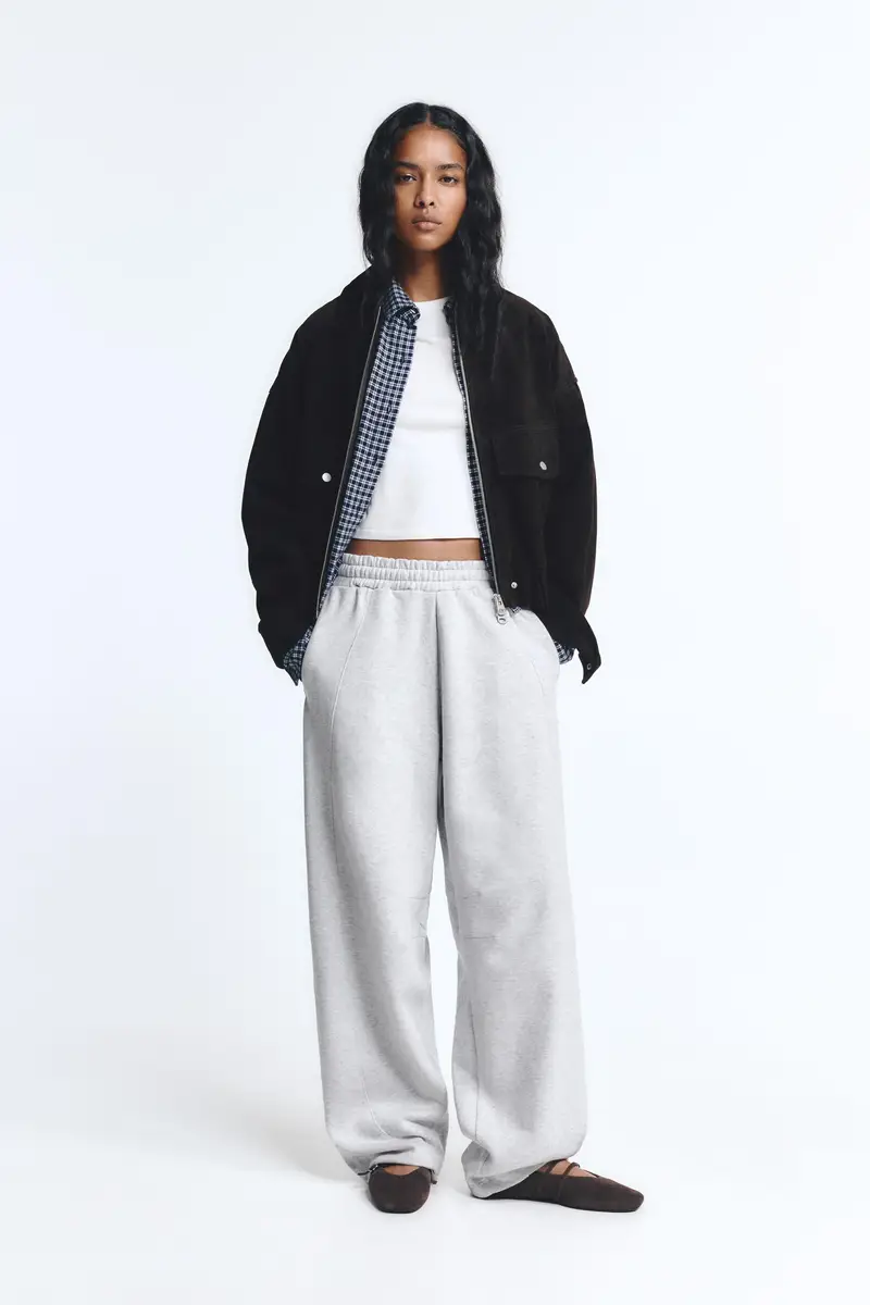 Pantaloni Tuta A Botte Grigio vigoré