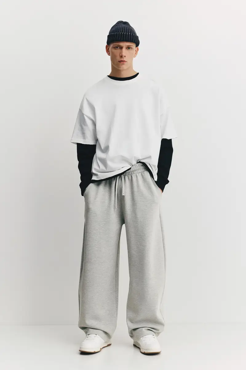 Pantaloni Tuta A Palloncino Interlock Grigio vigoré