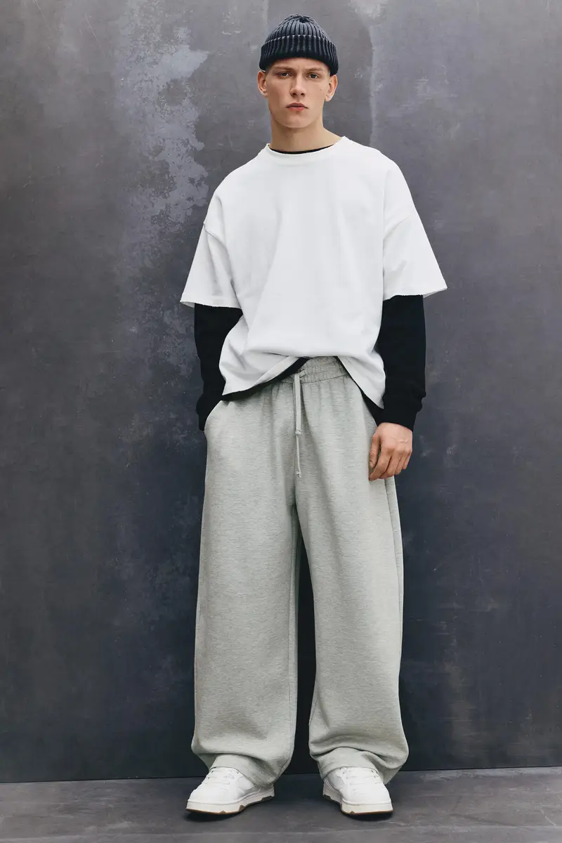 Pantaloni Tuta A Palloncino Interlock Grigio vigoré