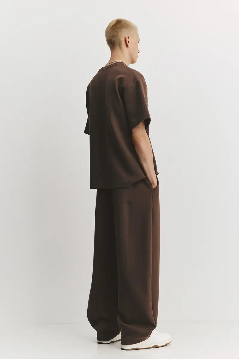 Pantaloni Tuta A Palloncino Interlock Marrone chiaro miniatura 2