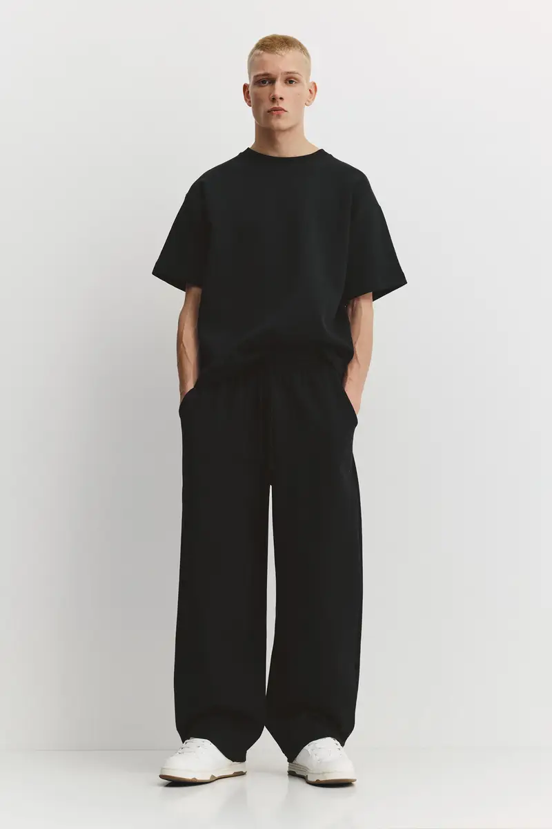 Pantaloni Tuta A Palloncino Interlock Nero