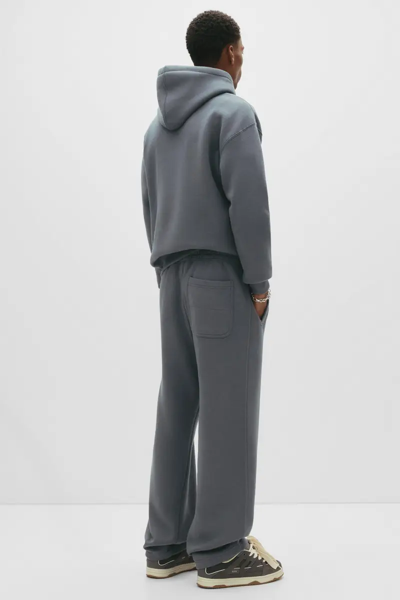 Pantaloni Tuta Baggy Basici Azzurro grigio miniatura 2