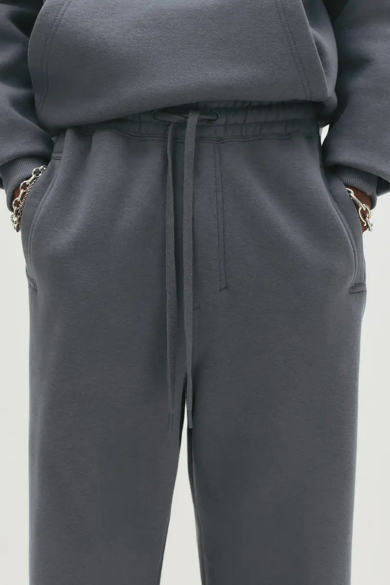 Pantaloni Tuta Baggy Basici Azzurro grigio miniatura 3