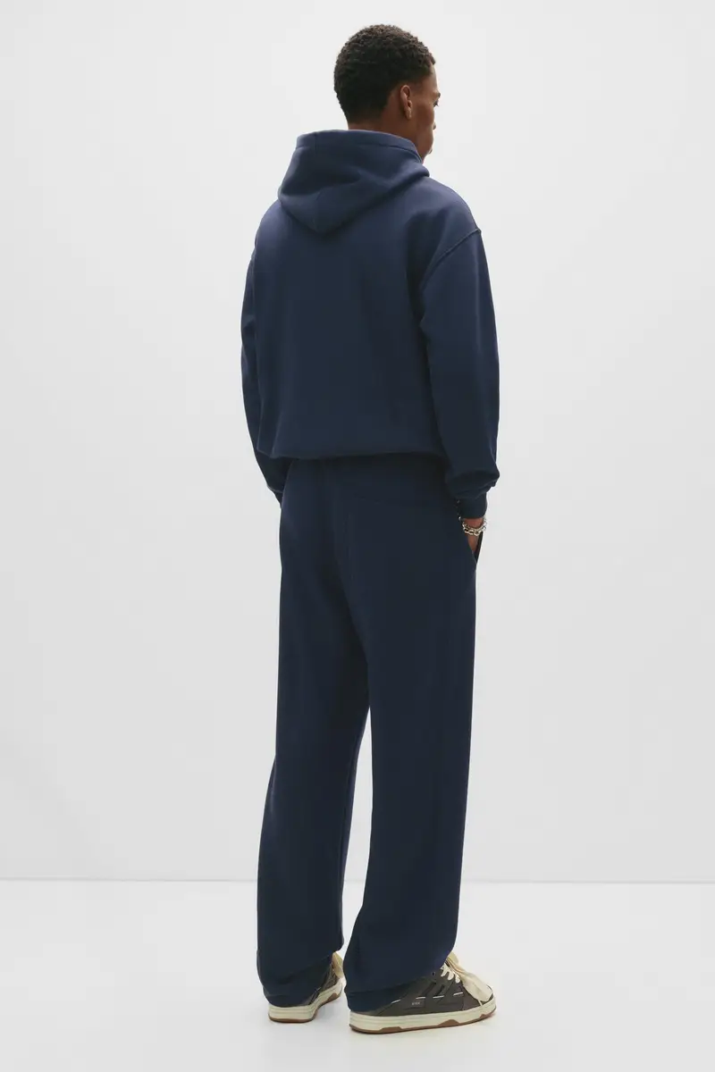 Pantaloni Tuta Baggy Basici Blu marino miniatura 2