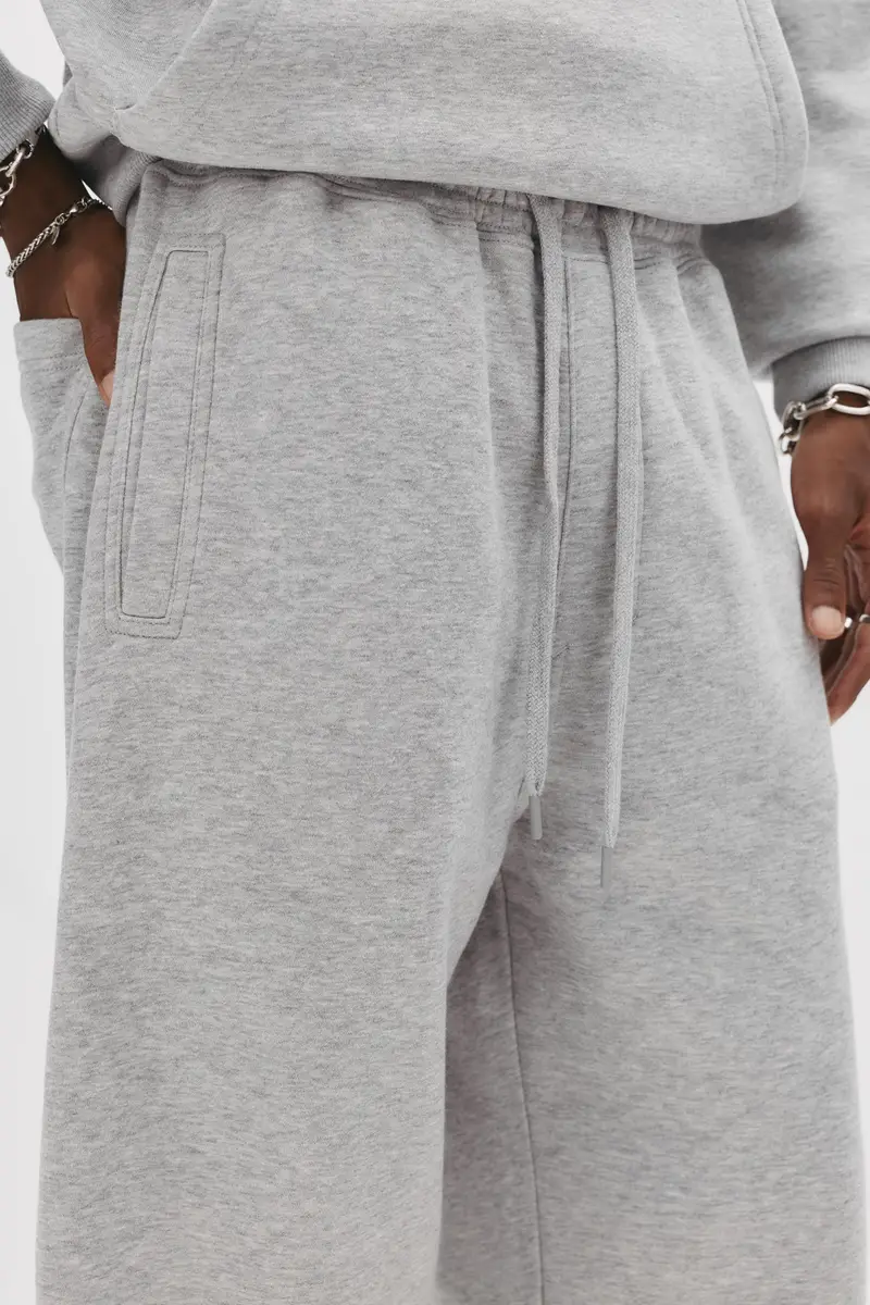 Pantaloni Tuta Baggy Basici Grigio vigoré miniatura 3