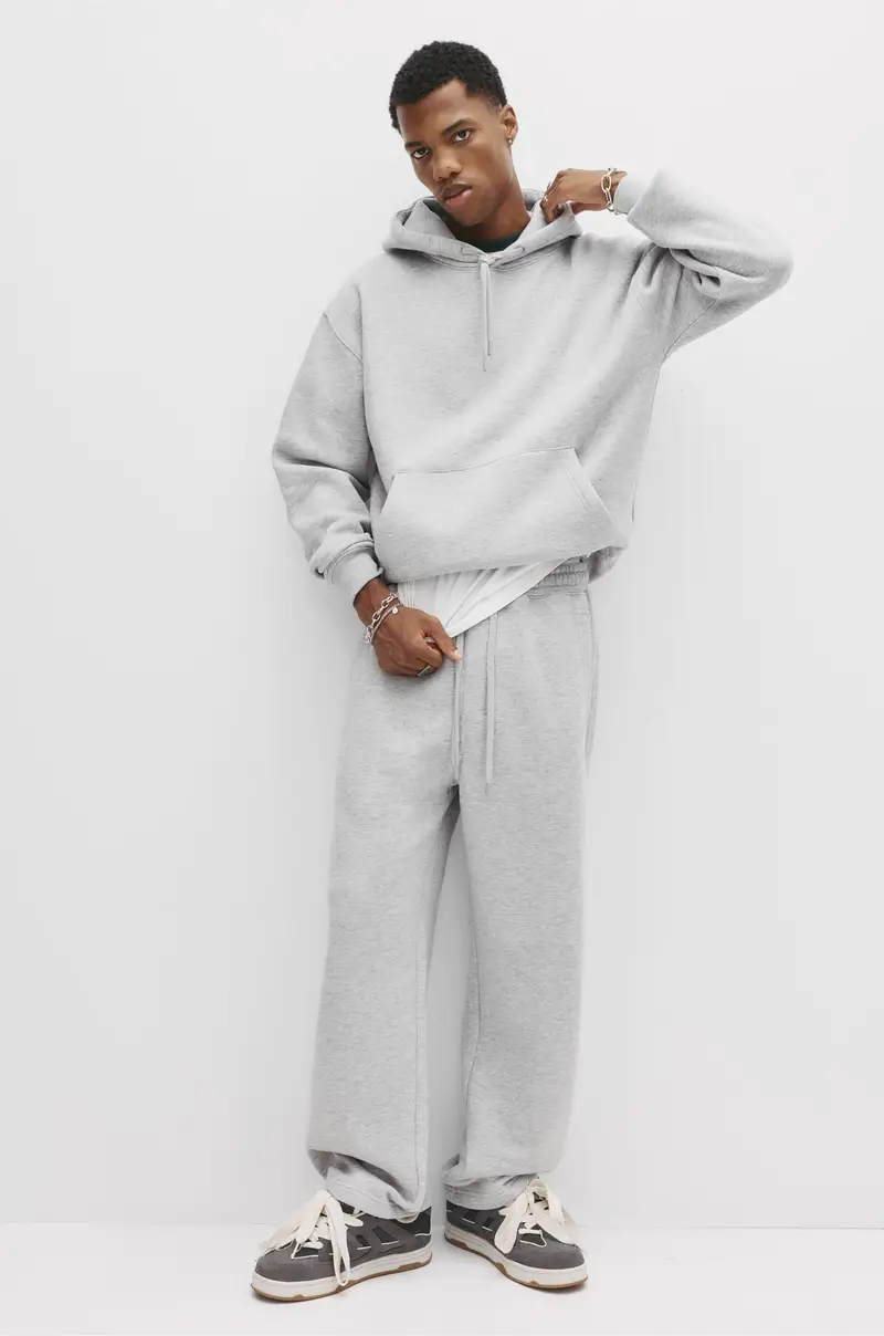 Pantaloni Tuta Baggy Basici Grigio vigoré