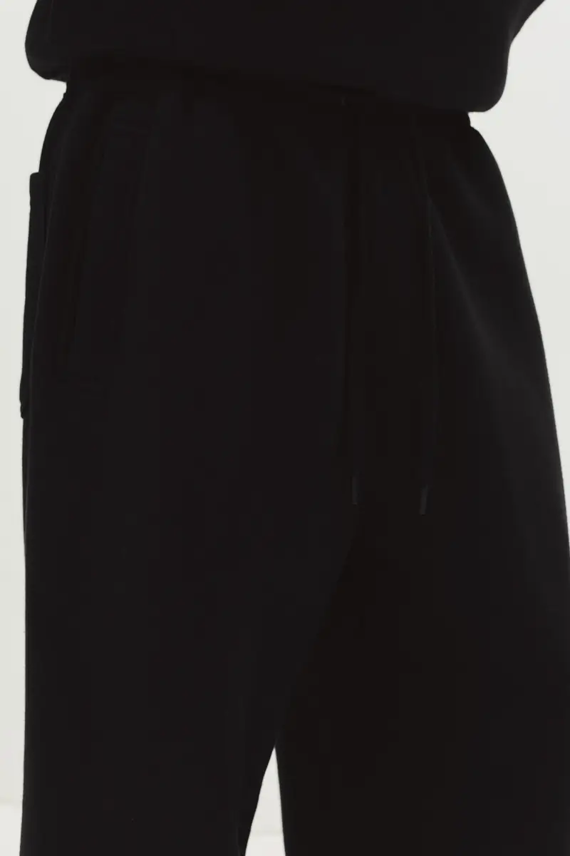 Pantaloni Tuta Baggy Basici Nero miniatura 3