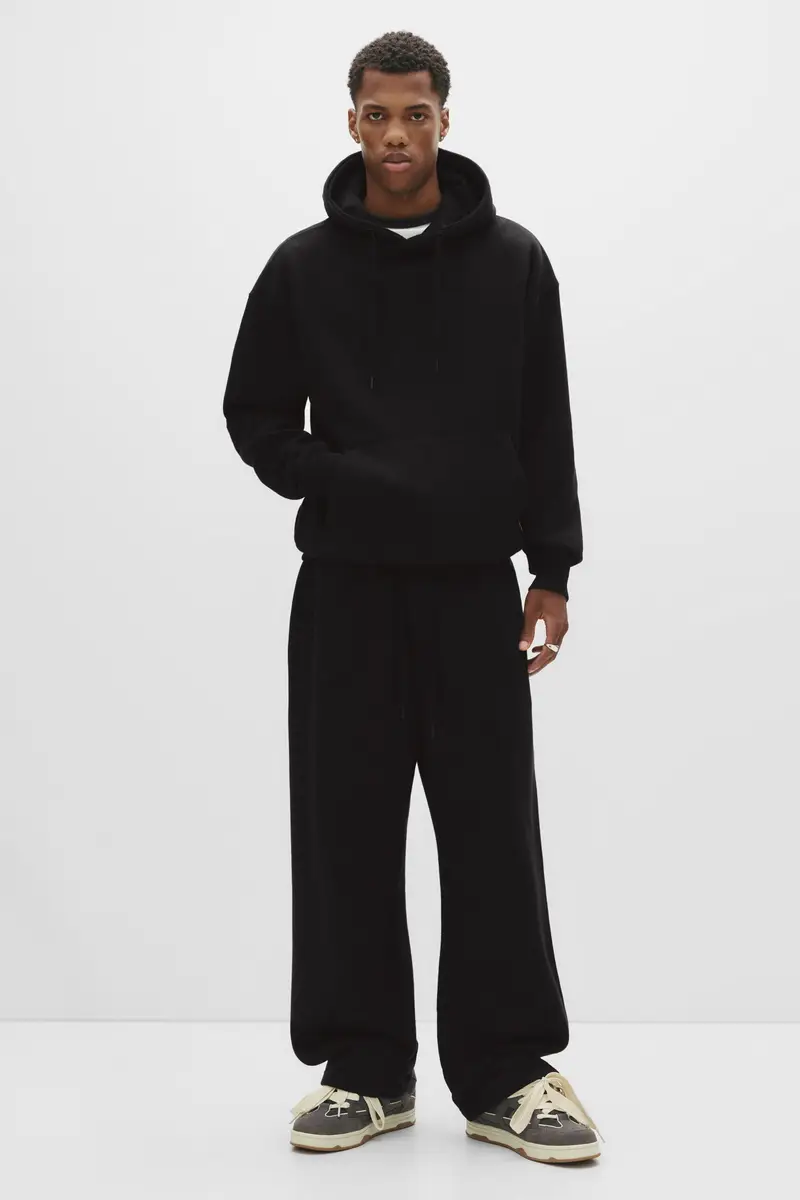 Pantaloni Tuta Baggy Basici Nero