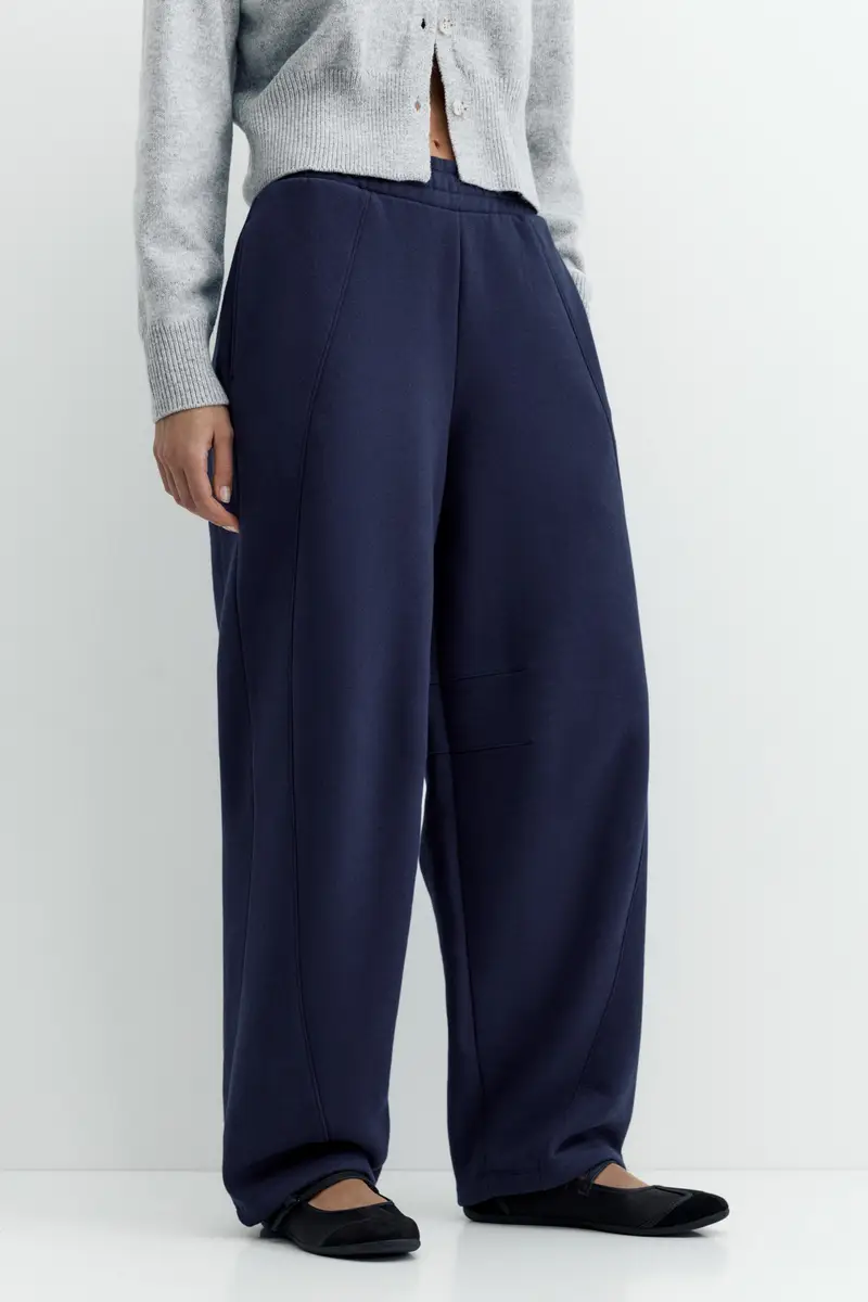 Pantaloni Tuta Barrel Fleece Blu marino miniatura 2