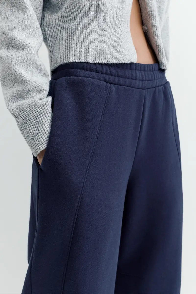 Pantaloni Tuta Barrel Fleece Blu marino miniatura 3