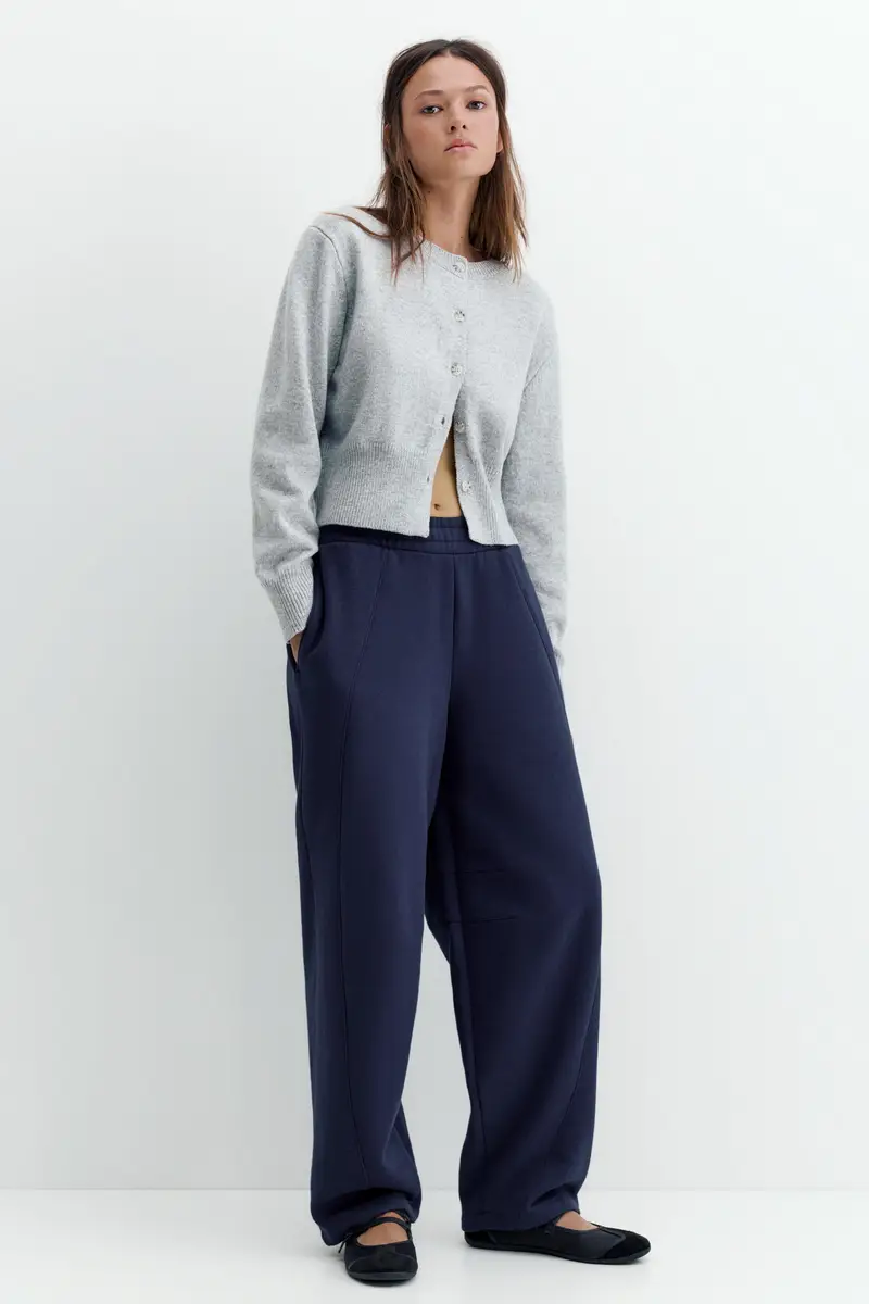 Pantaloni Tuta Barrel Fleece Blu marino