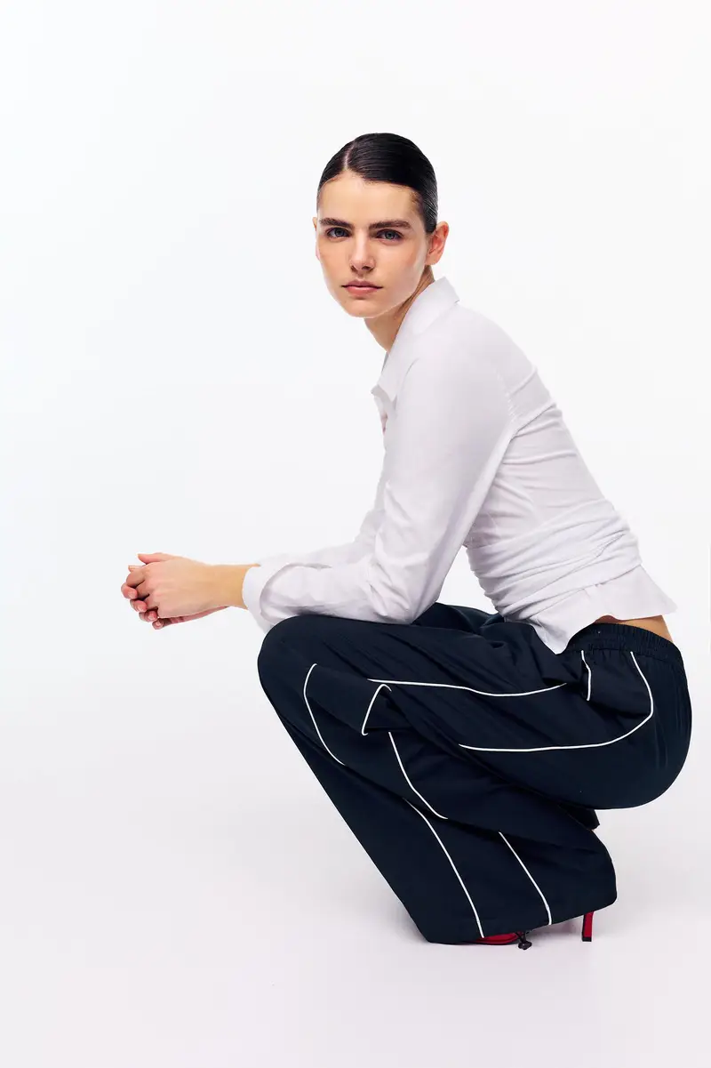 Pantaloni Tuta Contrasto Blu marino miniatura 3