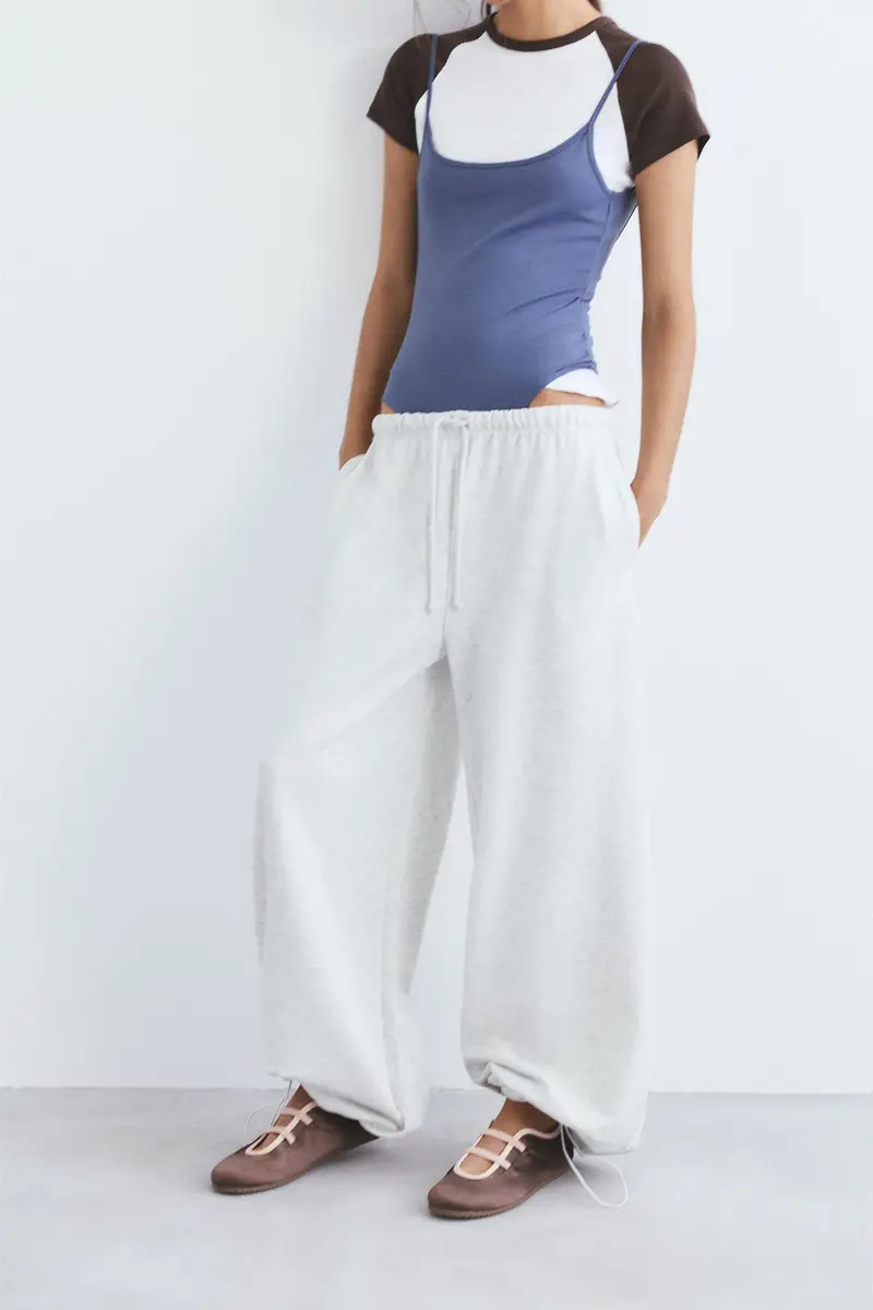 Pantaloni Tuta Gamba Larga Grigio vigoré miniatura 2