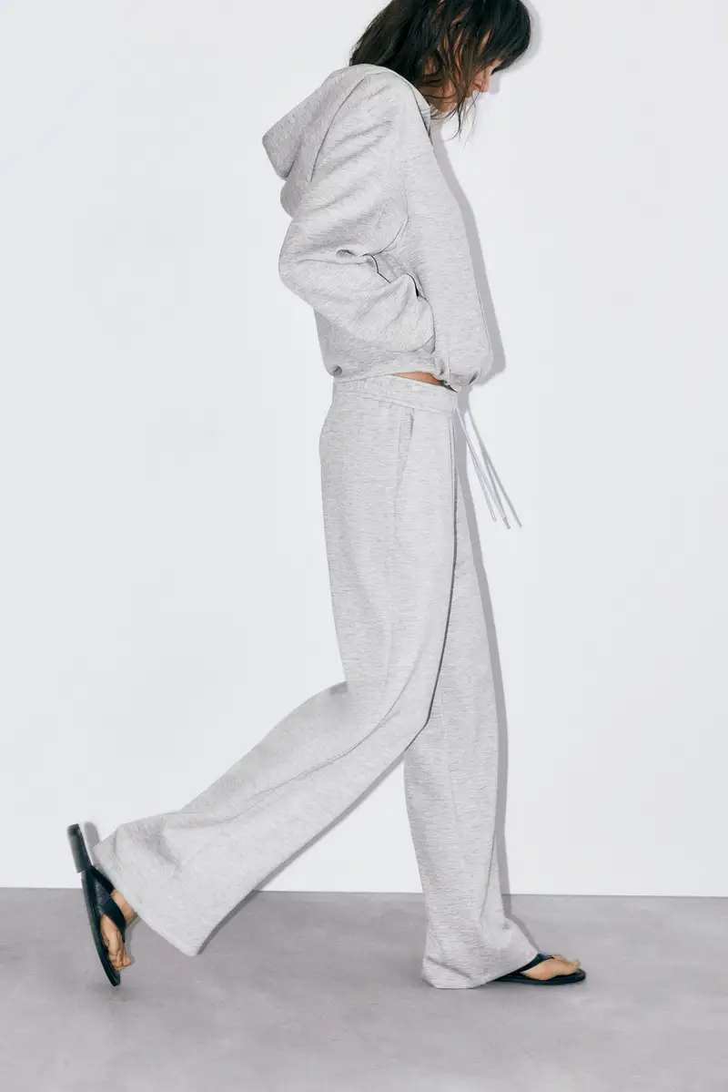 Pantaloni Wide Leg, Morbidi Al Tatto Grigio vigoré