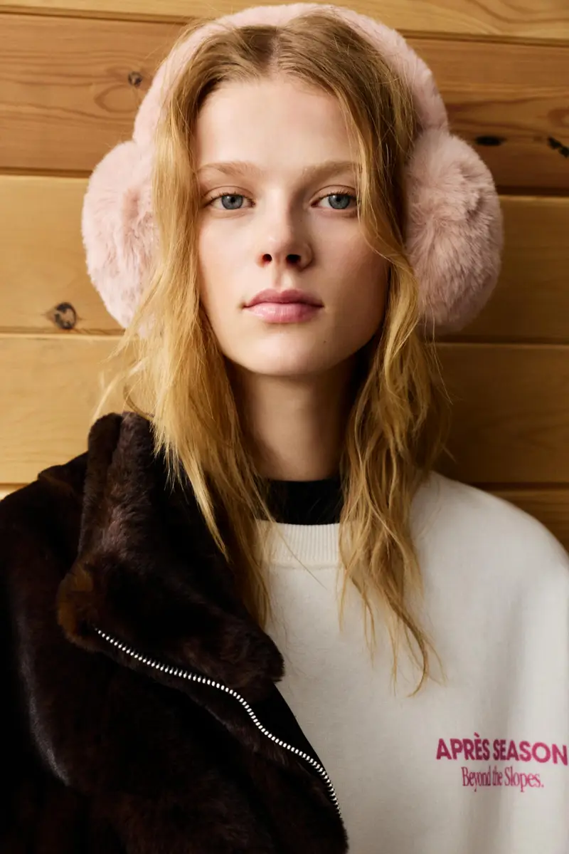 Paraorecchie In Pelliccia Sintetica Rosa miniatura 2