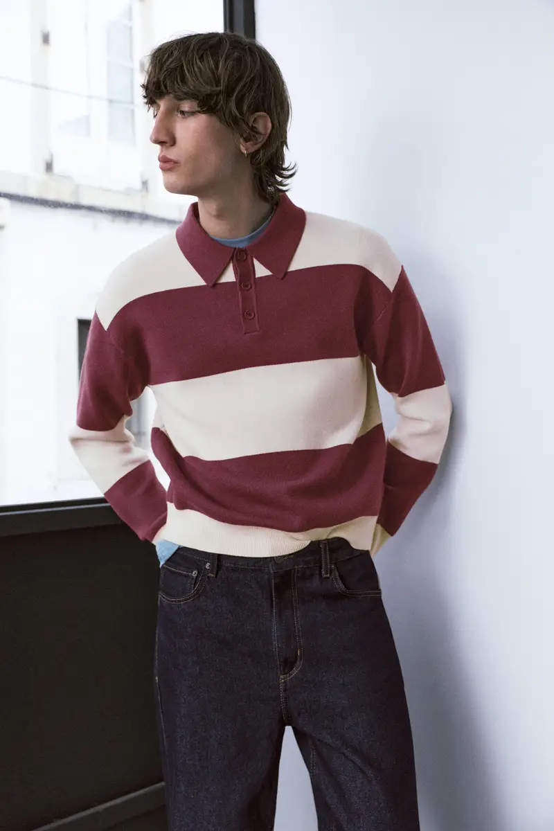 Pull&Bear Polo Bordeaux 4261263