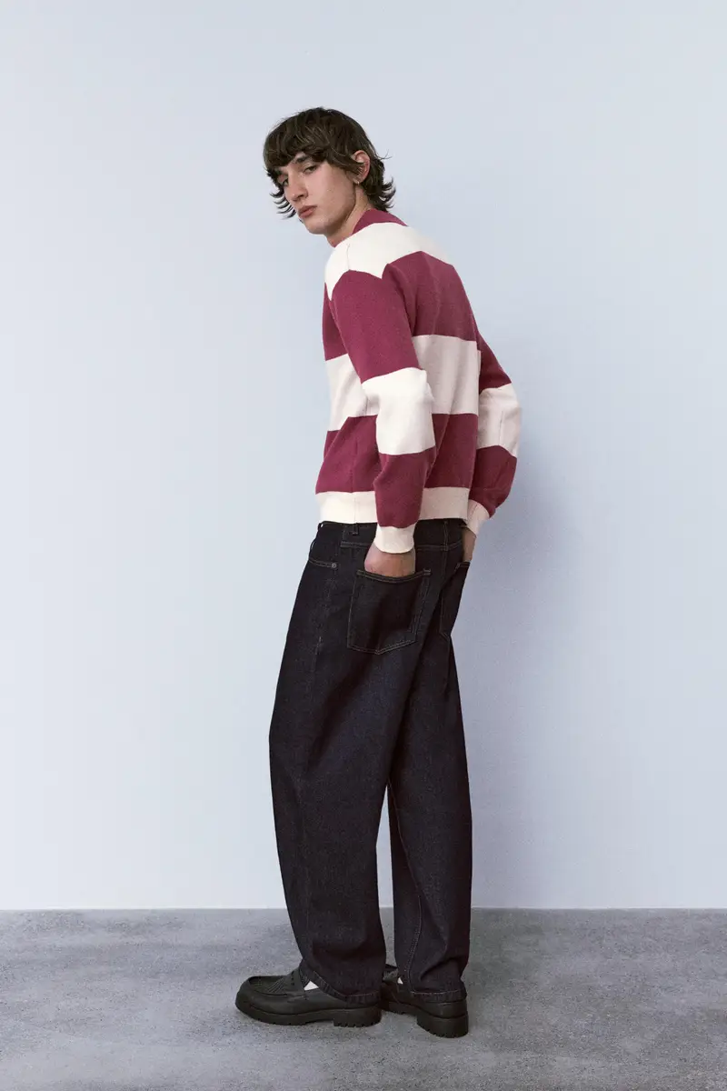 Pull&Bear Polo Bordeaux 4236000 miniatura 2