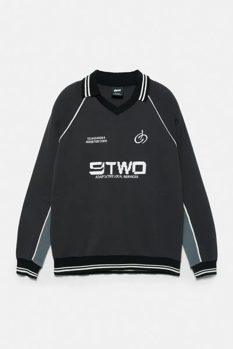 Pull&Bear Polo Grigio 4275329 miniatura 2