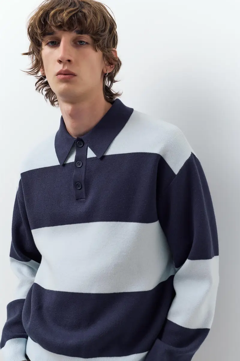 Pull&Bear Polo Azzurro 4261266 miniatura 3