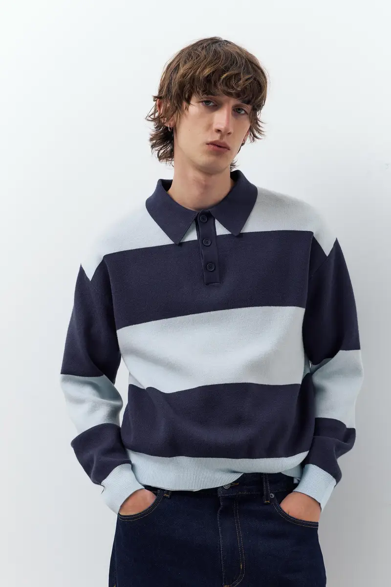 Pull&Bear Polo Azzurro 4261266