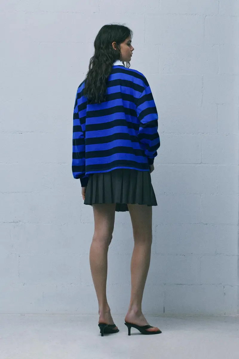 Pull&Bear Polo Azzurro 4205852 miniatura 2