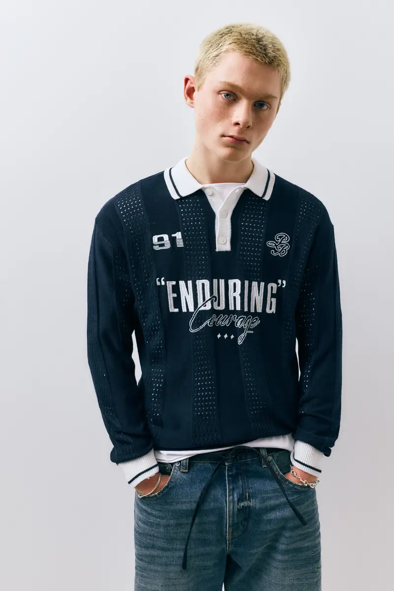 Pull&Bear Polo Blu 4261261 miniatura 2