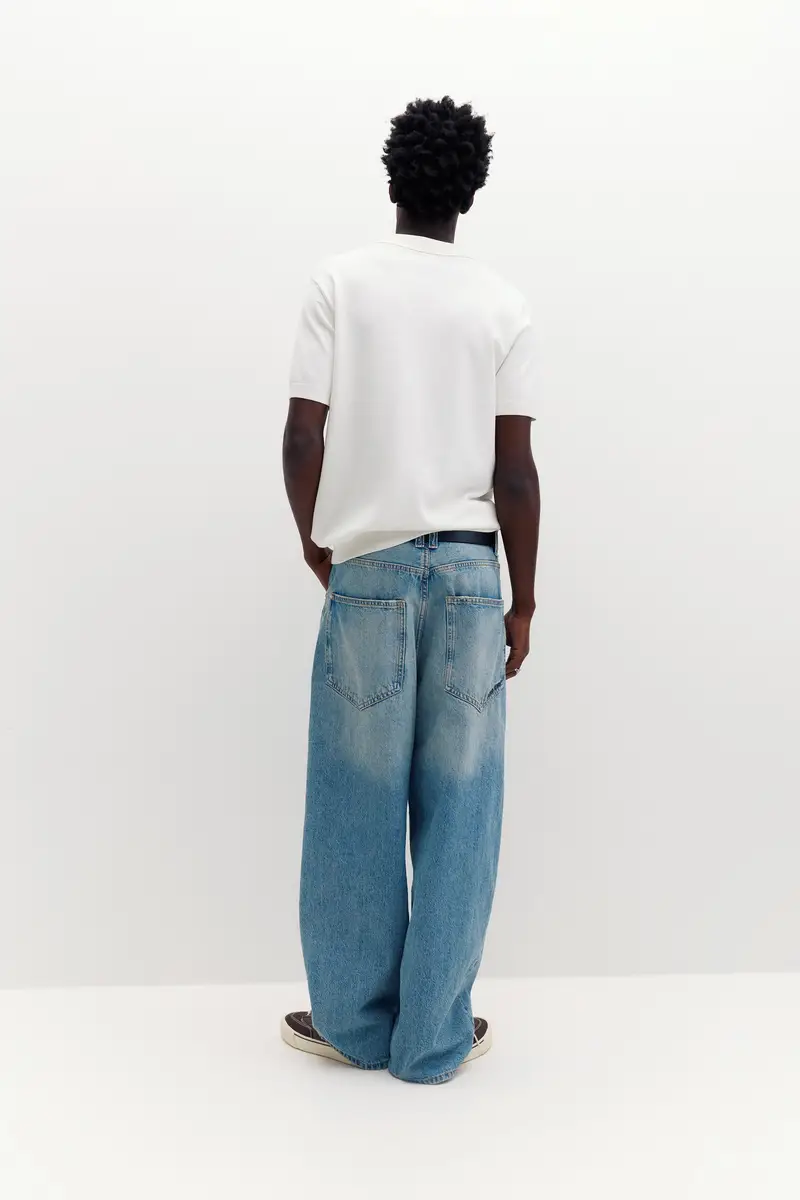 Polo In Maglia A Maniche Corte Bianco rotto miniatura 3