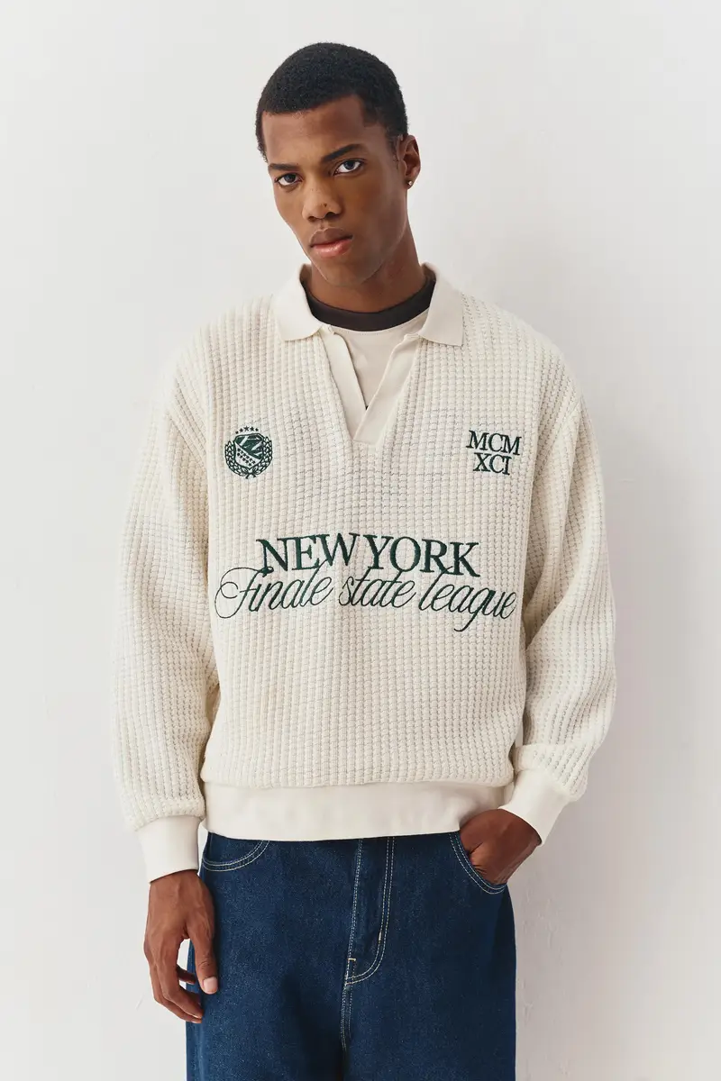 Pull&Bear Polo Bianco 4113103 miniatura 2