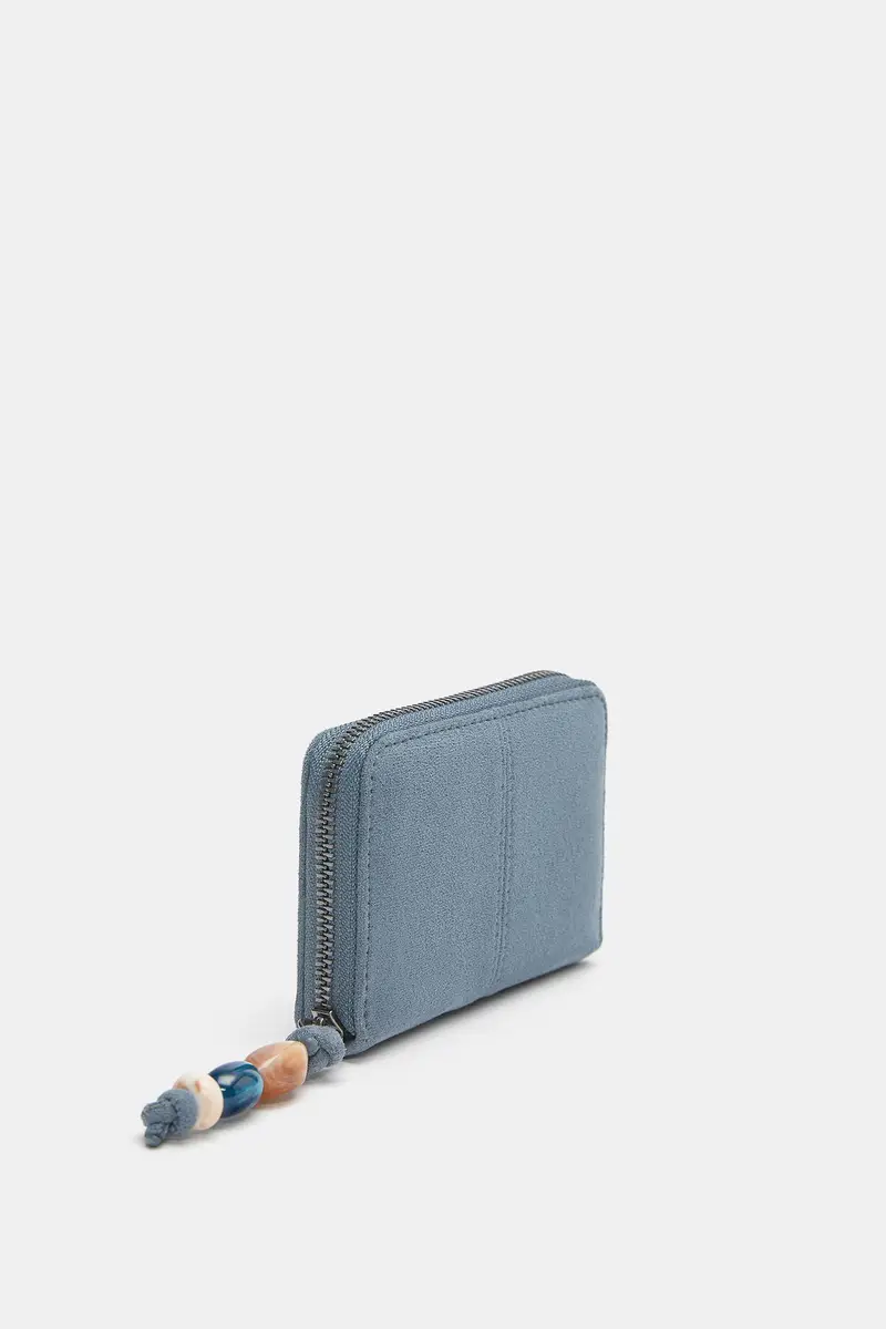 Portafogli Con Decorazione Azzurro miniatura 2