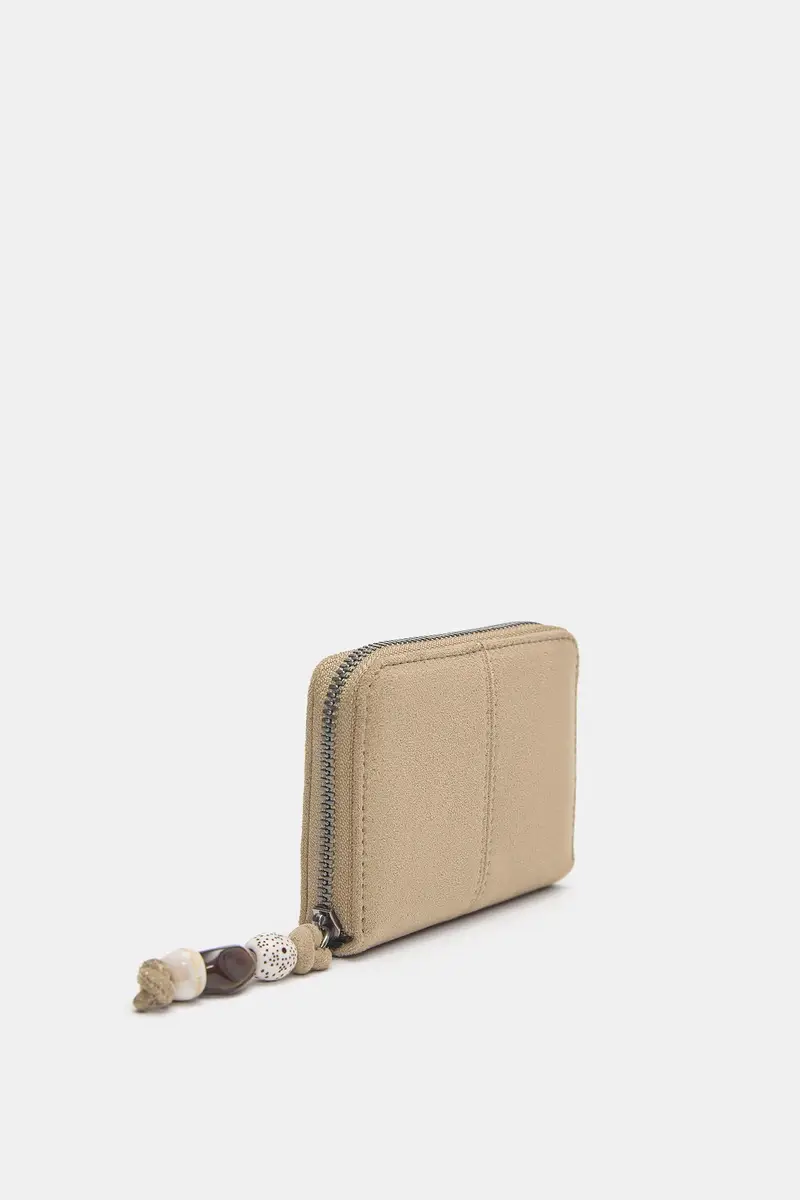 Portafogli Con Decorazione Beige miniatura 2