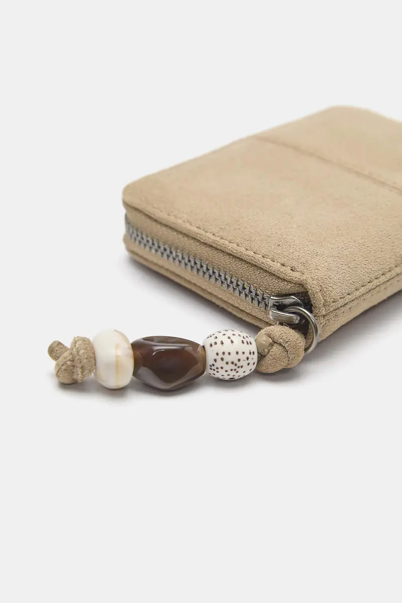 Portafogli Con Decorazione Beige miniatura 3