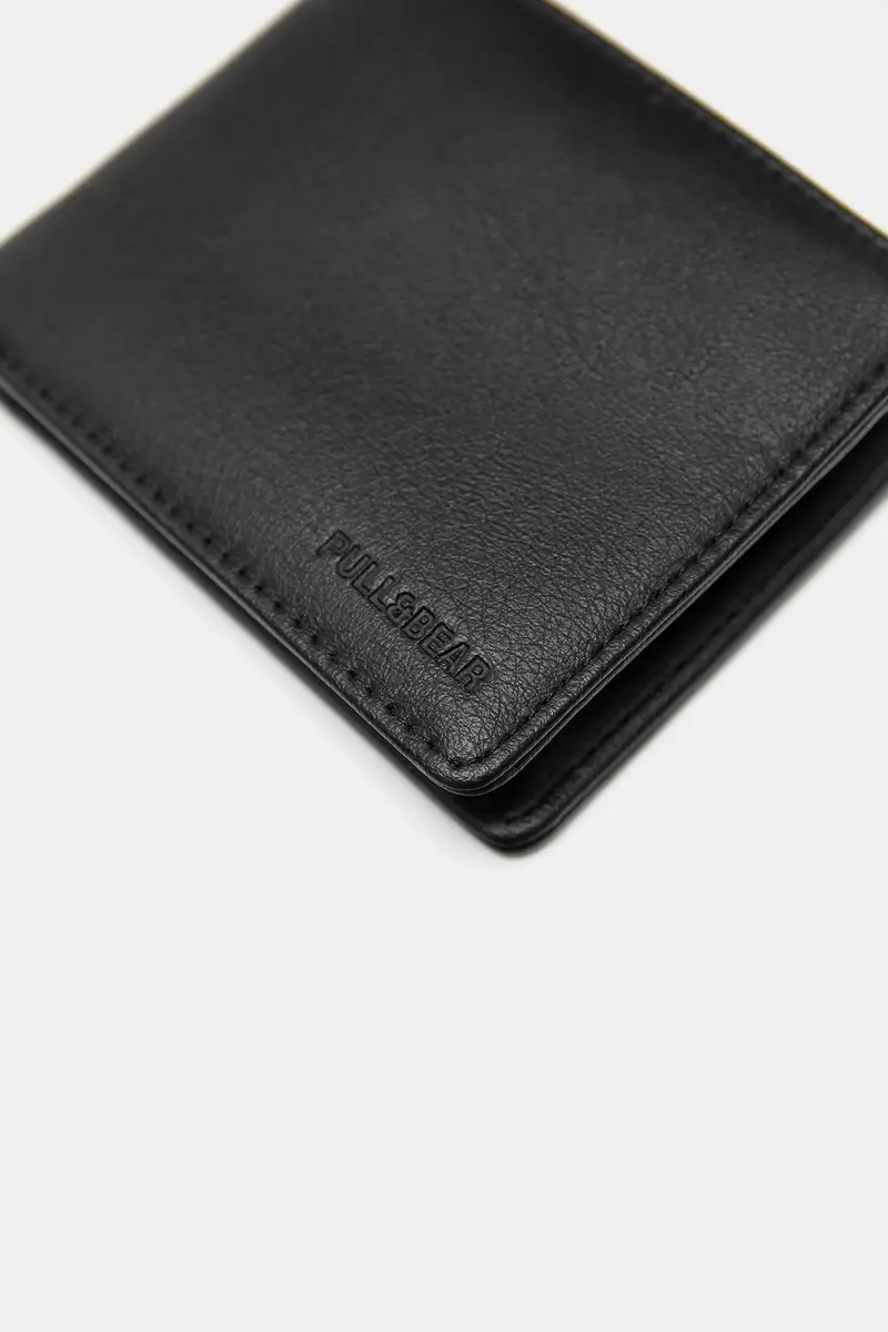 Portafogli Liscio Nero miniatura 3