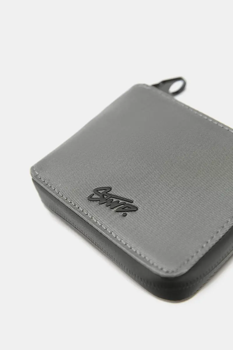Portafoglio In Nylon Stwd Grigio miniatura 3