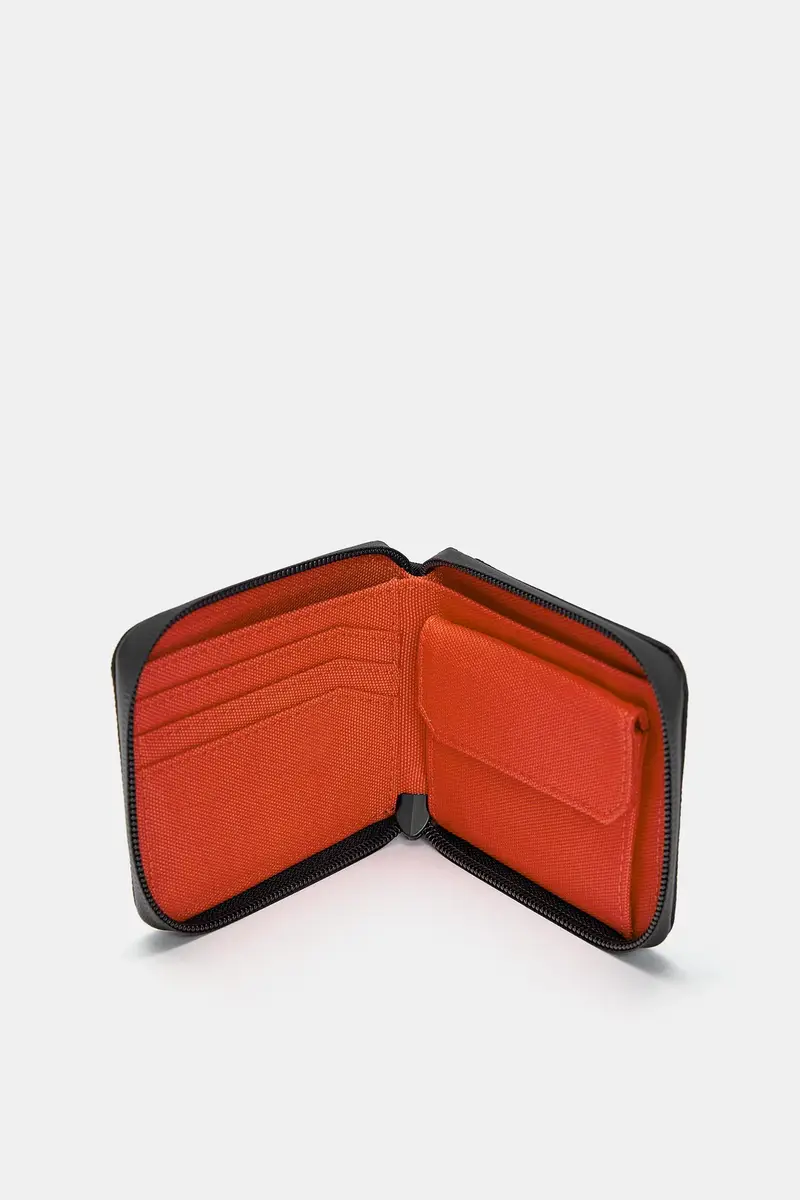 Portafoglio In Nylon Stwd Nero miniatura 3