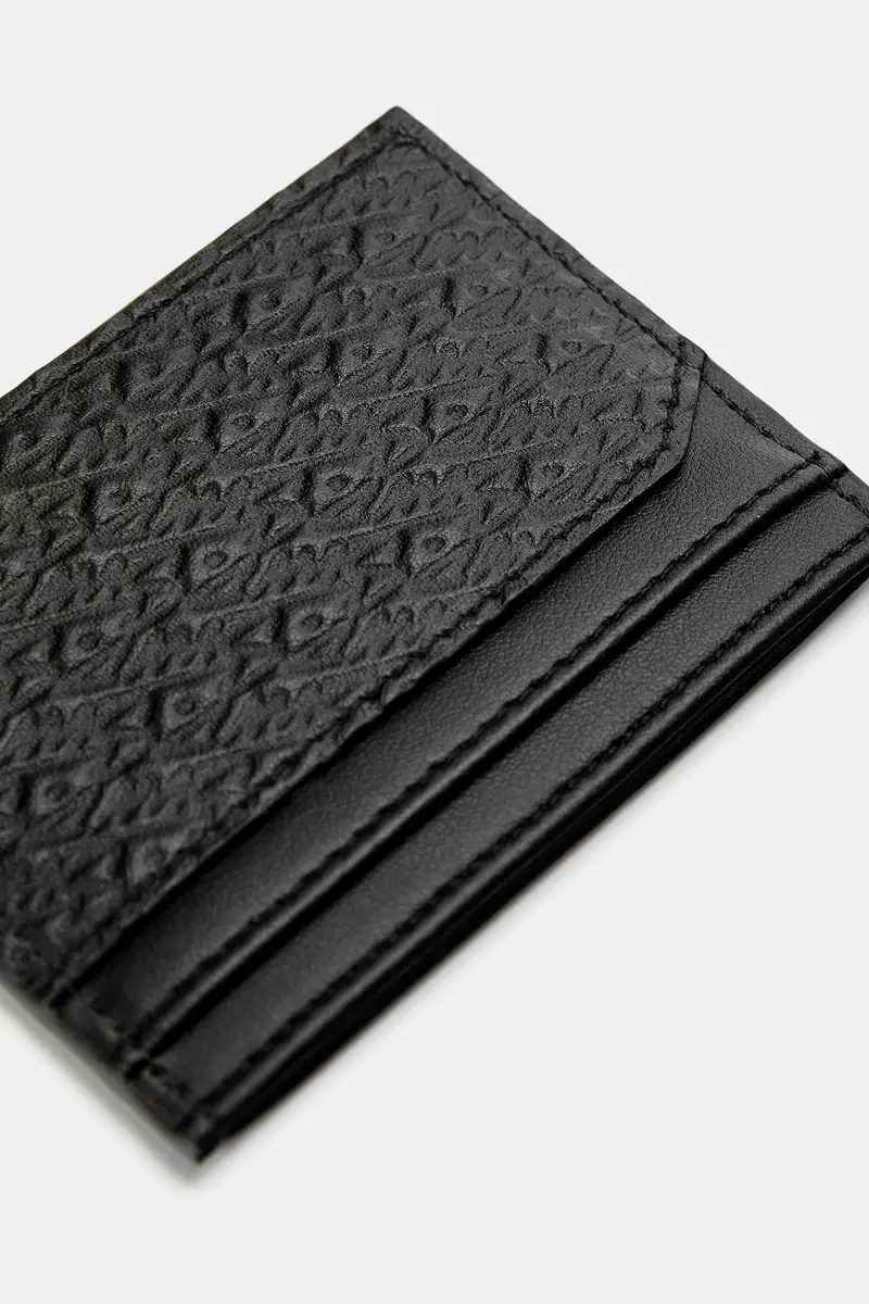 Portatessere In Tessuto Nero miniatura 3