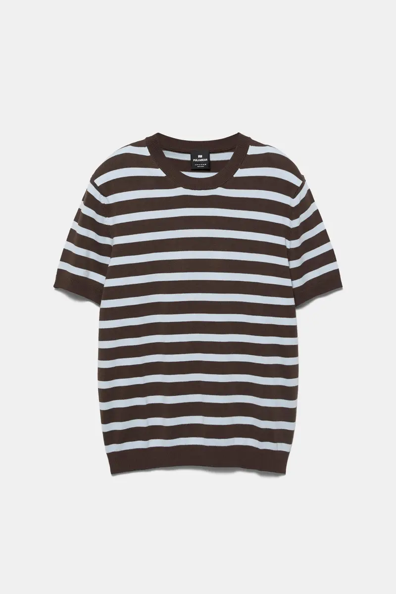 Pullover A Maniche Corte A righe