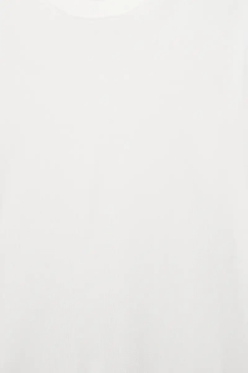 Pullover A Maniche Corte Bianco rotto miniatura 3